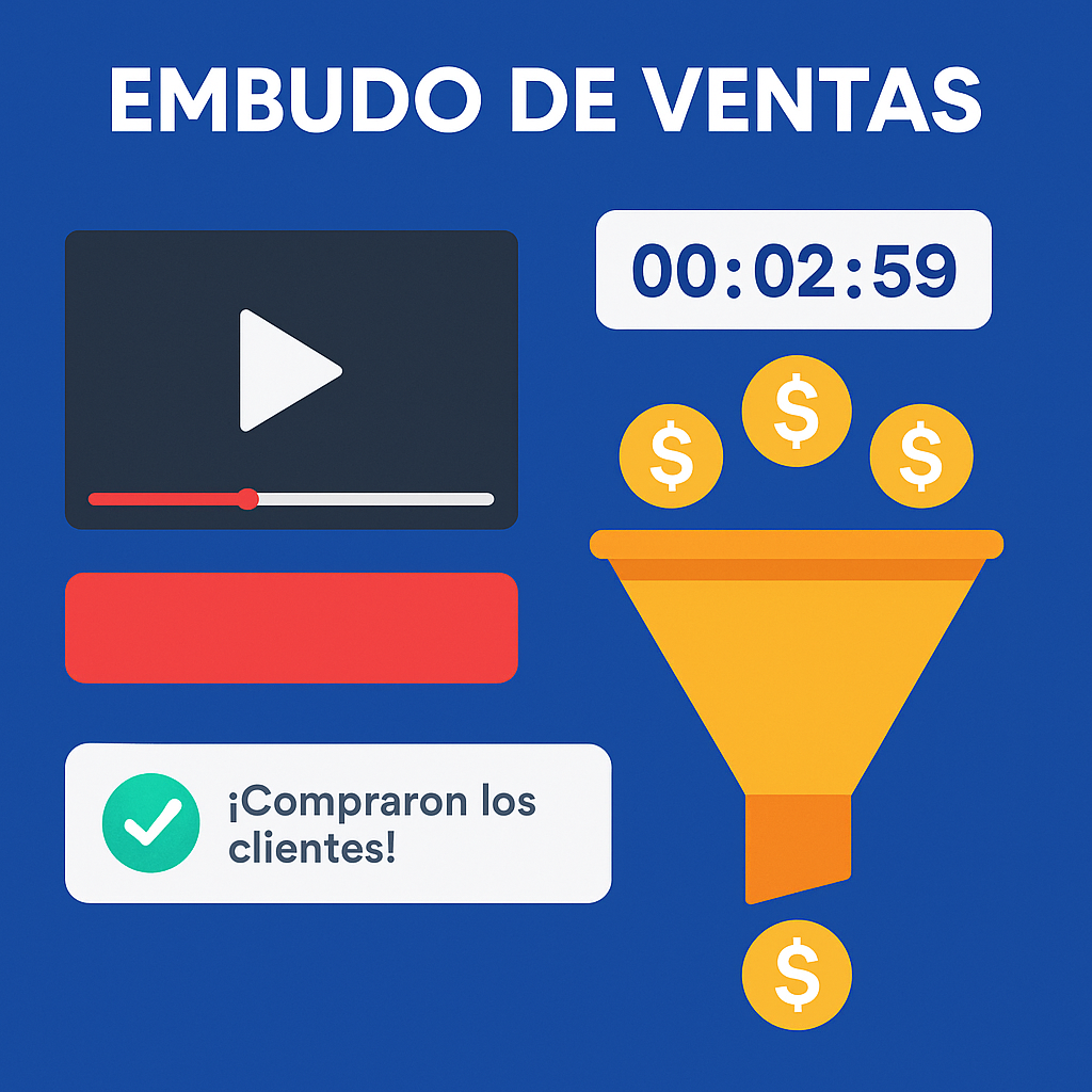 Embudos de Conversión con Video, Botón al Final, Temporizador y Notificaciones: WordPress o Systeme.io